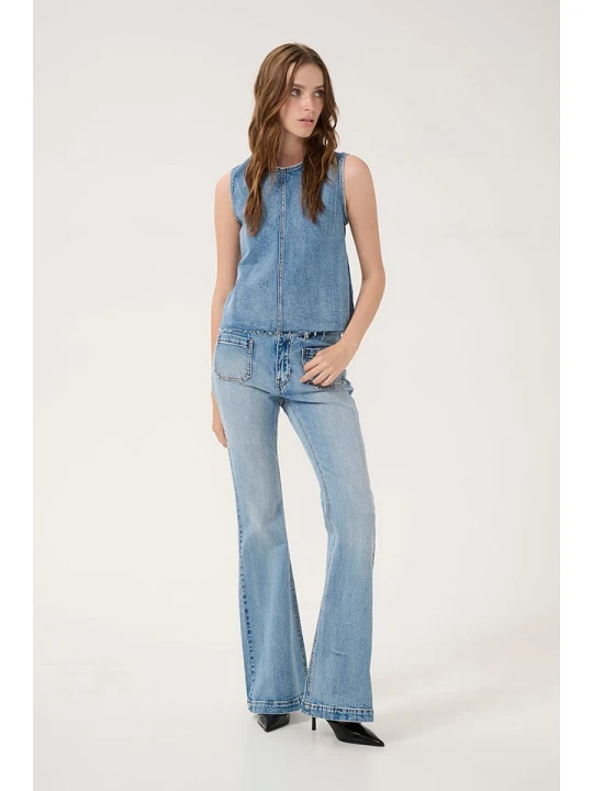 Zdjęcie produktu My Essential Wardrobe Bluzka w kolorze niebieskim rozmiar: 44