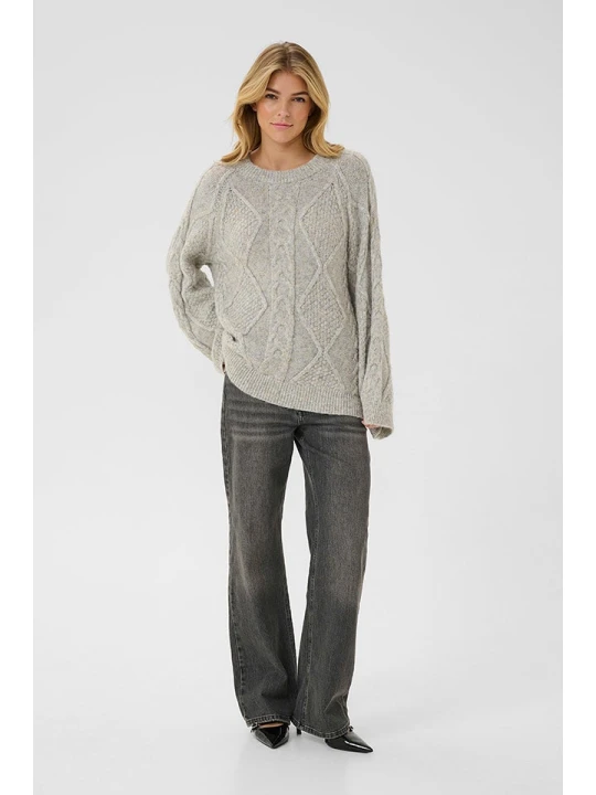 Zdjęcie produktu My Essential Wardrobe Sweter w kolorze jasnoszarym rozmiar: M