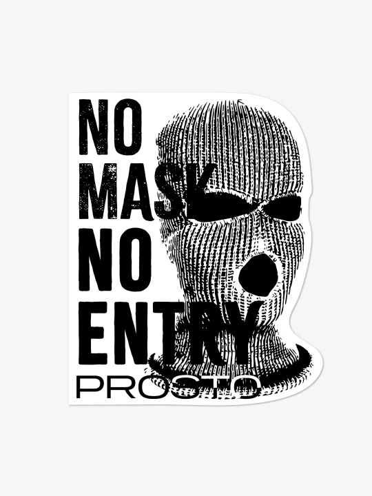 Zdjęcie produktu Naklejka No Mask No Entry PROSTO.
