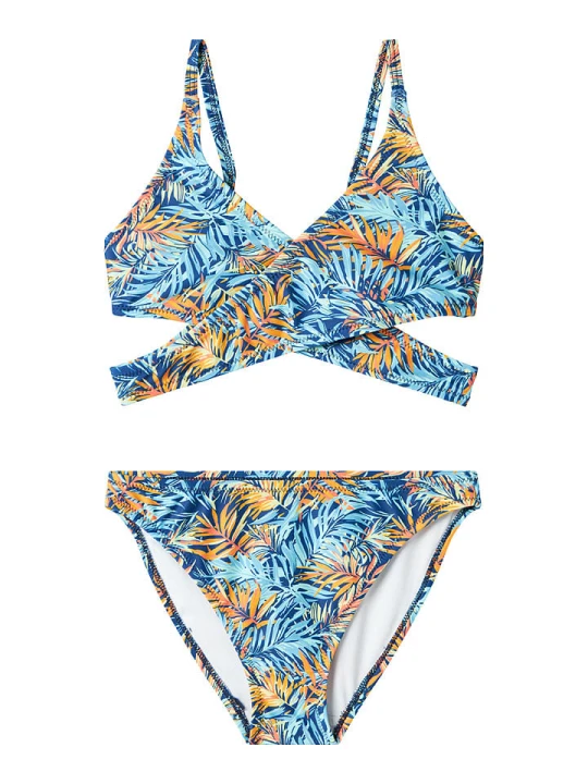 Zdjęcie produktu name it Bikini w kolorze niebiesko-pomarańczowym rozmiar: 110/116