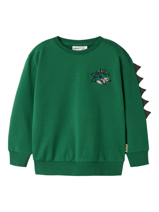 Zdjęcie produktu name it Bluza "Ketil" w kolorze zielonym rozmiar: 104