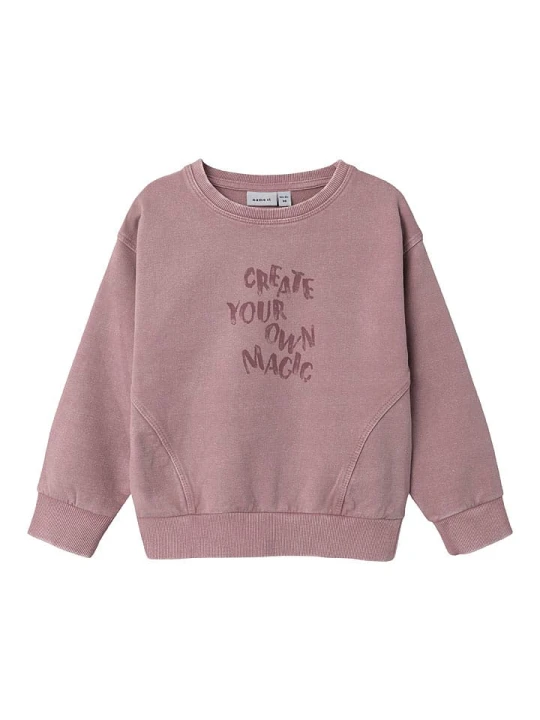 Zdjęcie produktu name it Bluza "Oenna" w kolorze szaroróżowym rozmiar: 92