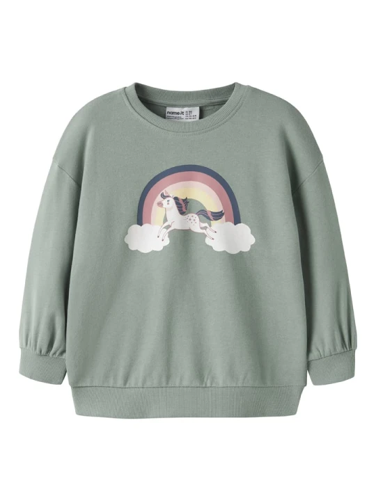 Zdjęcie produktu name it Bluza "Valona" w kolorze jasnozielonym rozmiar: 110