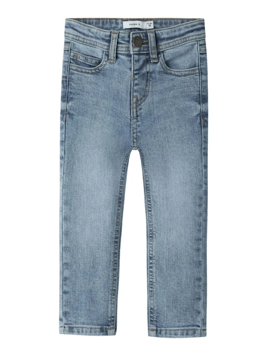 Zdjęcie produktu name it Dżinsy "Silas" - Slim fit - w kolorze niebieskim rozmiar: 92