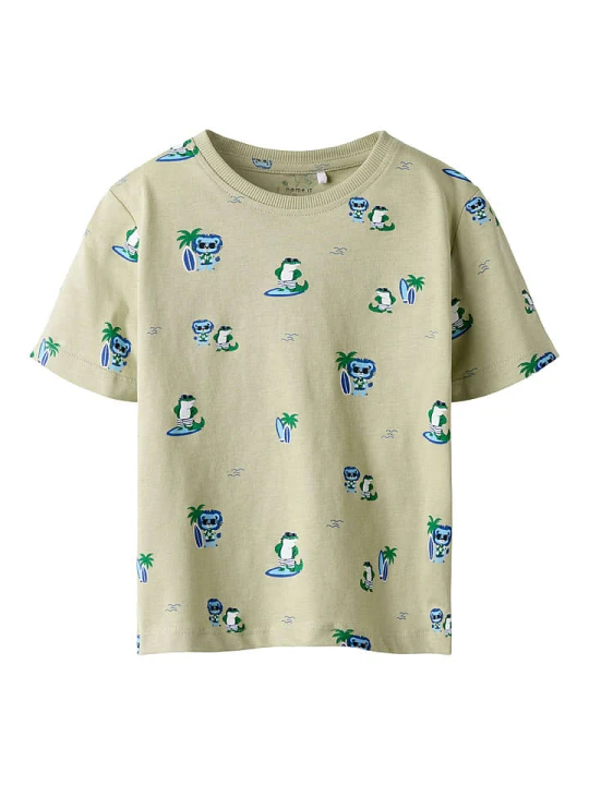 Zdjęcie produktu name it Koszulka "Jaxon" w kolorze khaki rozmiar: 116
