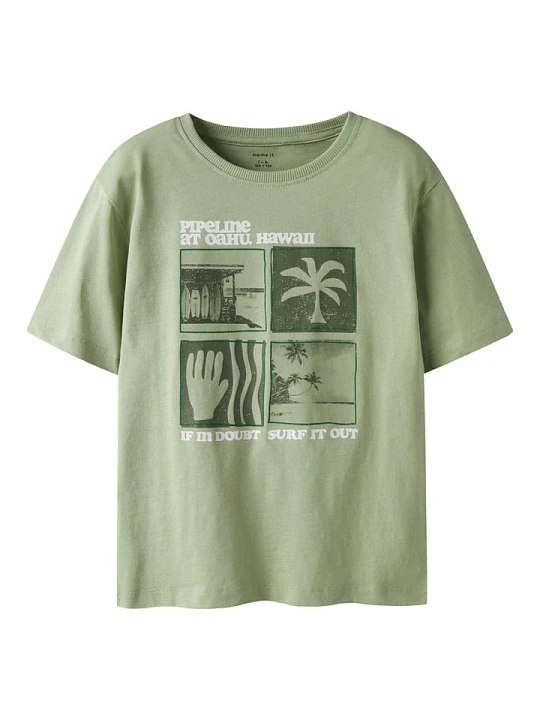 Zdjęcie produktu name it Koszulka "Joel" w kolorze khaki rozmiar: 158 / 164