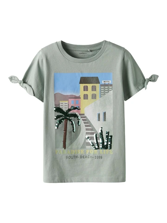 Zdjęcie produktu name it Koszulka w kolorze khaki rozmiar: 134/140