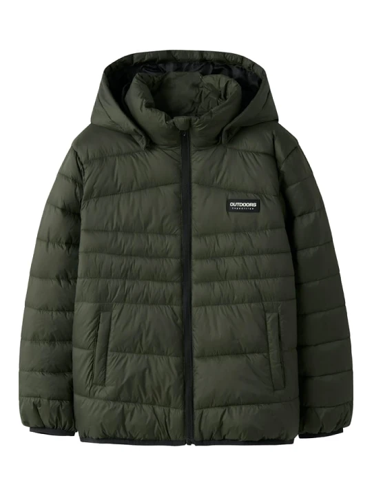 Zdjęcie produktu name it Kurtka pikowana "Marble" w kolorze khaki rozmiar: 152