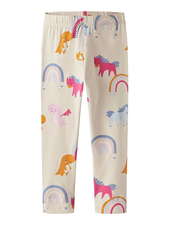 Zdjęcie produktu name it Legginsy w kolorze kremowym rozmiar: 110