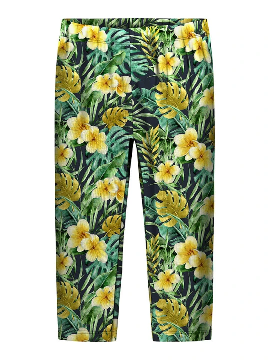 Zdjęcie produktu name it Legginsy w kolorze zielono-żółtym rozmiar: 104