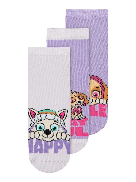 Zdjęcie produktu name it Skarpety (3 pary) "Paw Patrol" w kolorze fioletowym rozmiar: 19-21