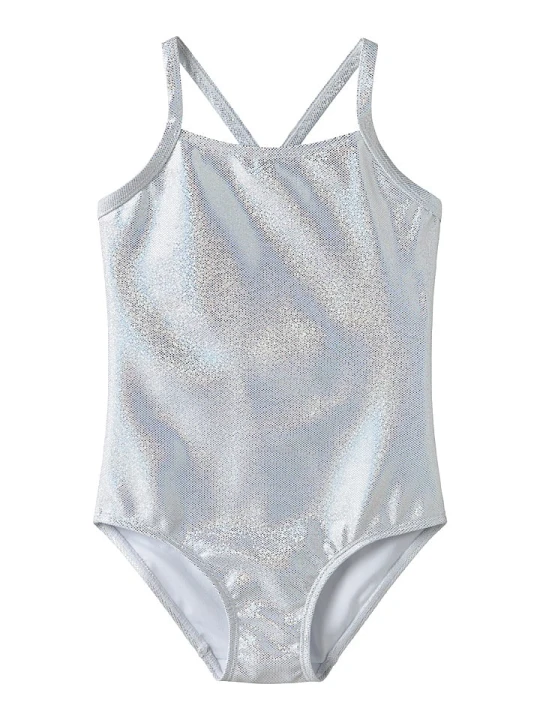 Zdjęcie produktu name it Strój kąpielowy "Ola" w kolorze srebrnym rozmiar: 134 / 140