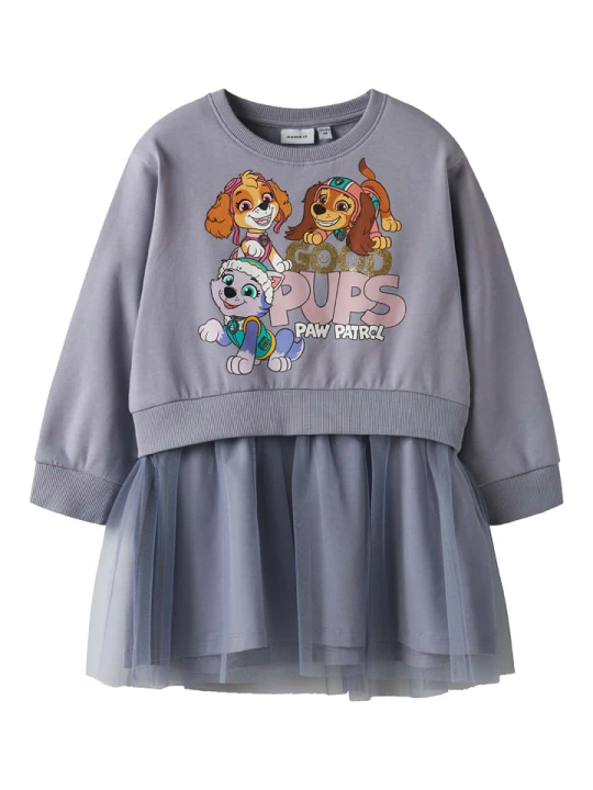 Zdjęcie produktu name it Sukienka dresowa "Paw Patrol" w kolorze fioletowym rozmiar: 104