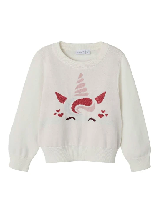 Zdjęcie produktu name it Sweter w kolorze białym rozmiar: 98