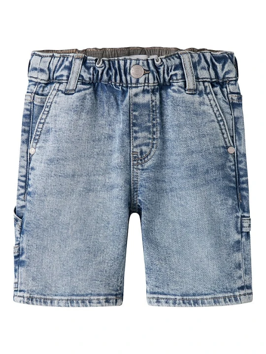 Zdjęcie produktu name it Szorty dżinsowe "Ben" - Loose fit - w kolorze niebieskim rozmiar: 104