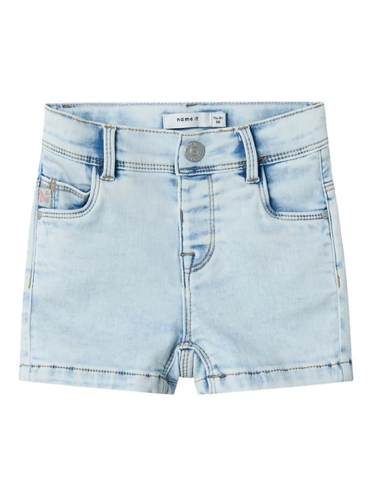 Zdjęcie produktu name it Szorty dżinsowe - Slim fit - w kolorze błękitnym rozmiar: 80