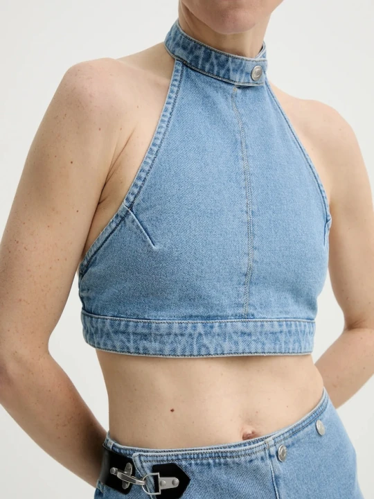 Zdjęcie produktu Nanushka bluzka jeansowa ARINA niebieski