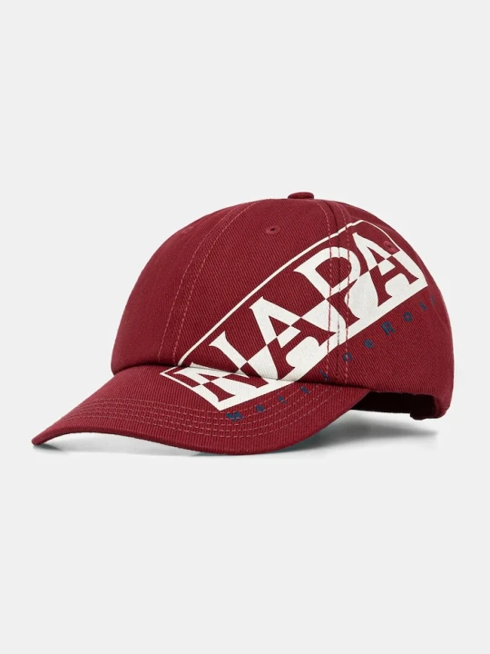Zdjęcie produktu Napapijri czapka z daszkiem bawełniana Napapijri x Martine Rose bordowy