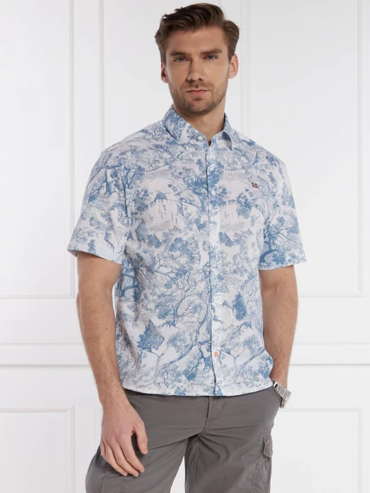 Zdjęcie produktu Napapijri Koszula G-RONGE SS AOP | Regular Fit niebieski