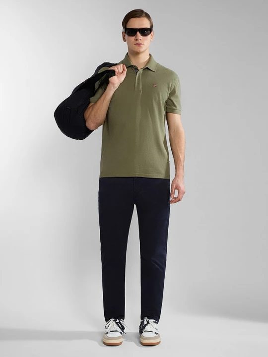 Zdjęcie produktu Napapijri Koszulka polo "Eolanos" w kolorze khaki rozmiar: S