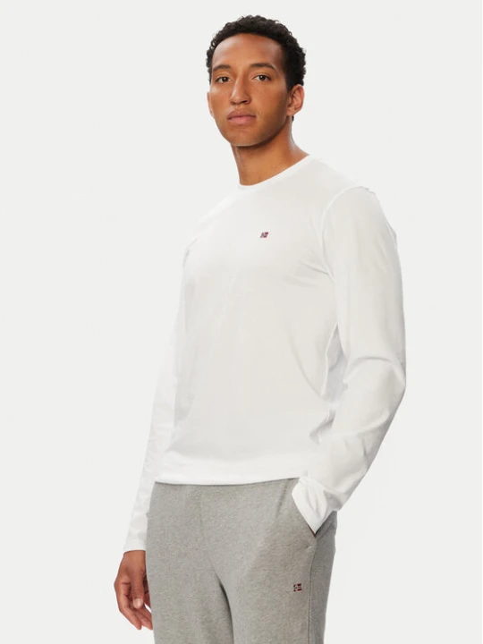 Zdjęcie produktu Napapijri Longsleeve Salis NP0A4HN7 Biały Regular Fit