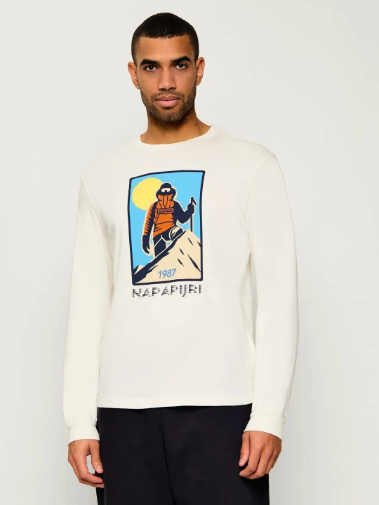Zdjęcie produktu Napapijri Longsleeve -Tee LS | Relaxed fit biały