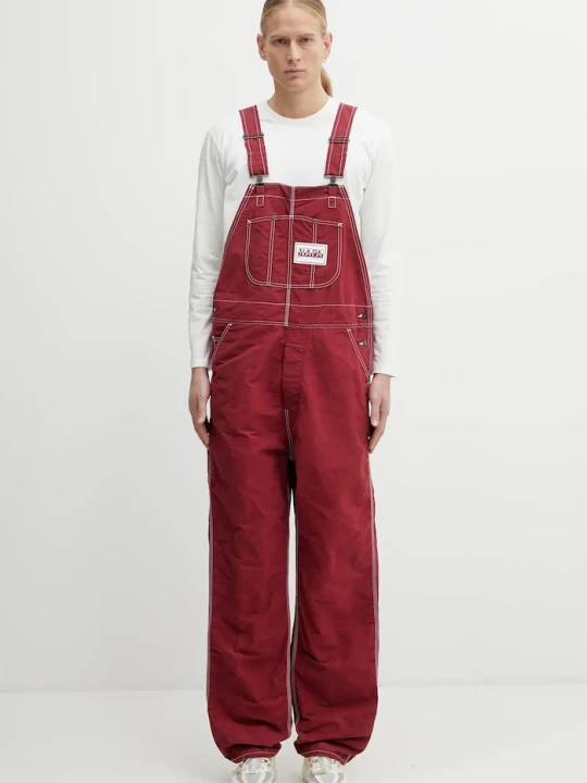 Zdjęcie produktu Napapijri ogrodniczki Napapijri x Martine Rose bordowy
