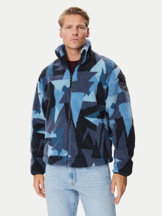 Zdjęcie produktu Napapijri Polar T-Fleeve Fz NP0A8AO4 Granatowy Loose Fit