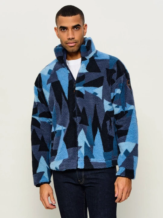 Zdjęcie produktu Napapijri Polarowa kurtka T-Fleece FZ | Loose fit niebieski