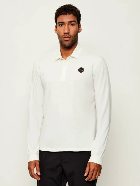 Zdjęcie produktu Napapijri Polo E-BADGE LS | Relaxed fit ecru
