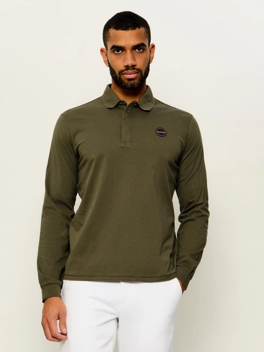 Zdjęcie produktu Napapijri Polo E-Badge Ls | Relaxed fit oliwkowy