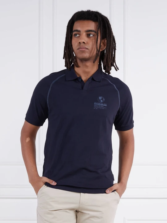 Zdjęcie produktu Napapijri Polo E-SANTIAGO SS BRIGHTWHITE 002 | Regular Fit granatowy