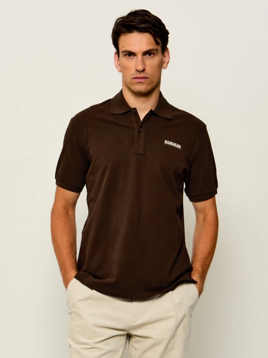 Zdjęcie produktu Napapijri Polo E-Small Box SS | Relaxed fit brązowy