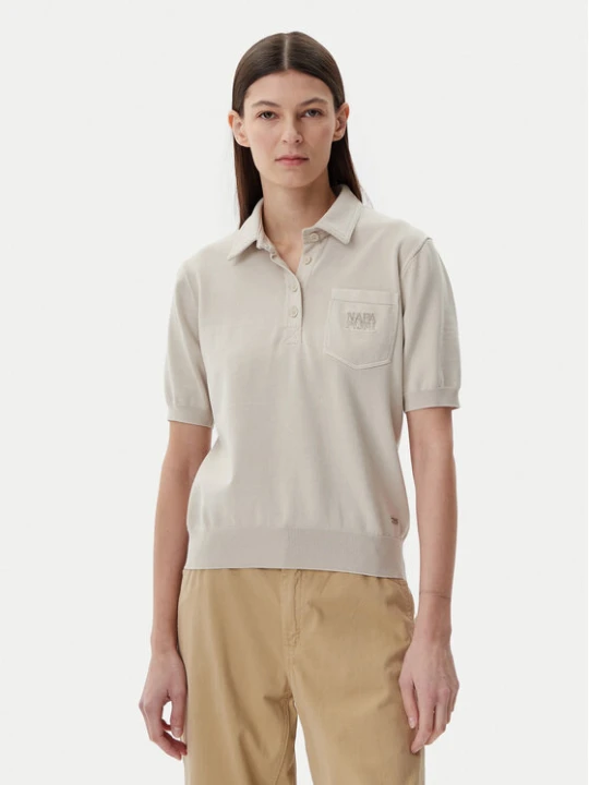 Zdjęcie produktu Napapijri Polo NP0A4IFJ Beżowy Regular Fit