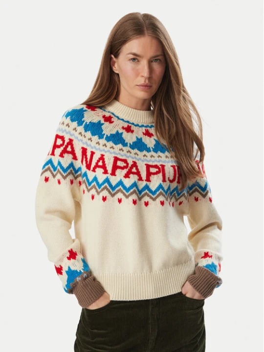 Zdjęcie produktu Napapijri Sweter D-Fiames NP0A892S Beżowy jasny Regular Fit