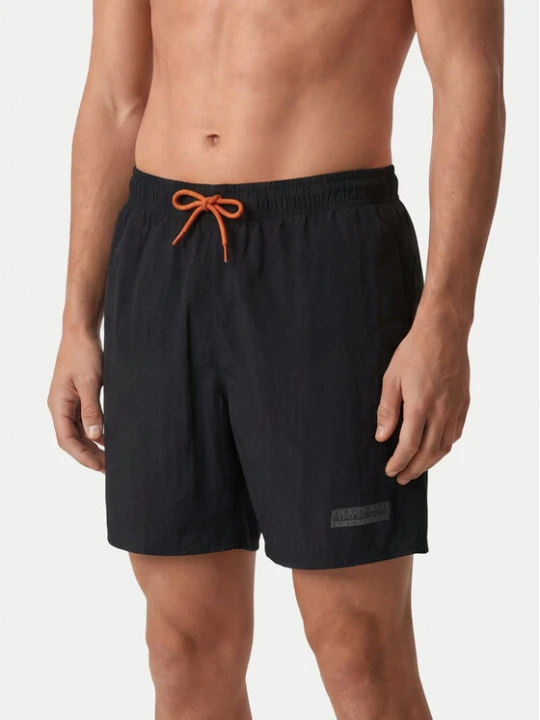 Zdjęcie produktu Napapijri Szorty kąpielowe V-Box Logo 1 NP0A4HAX Czarny Regular Fit