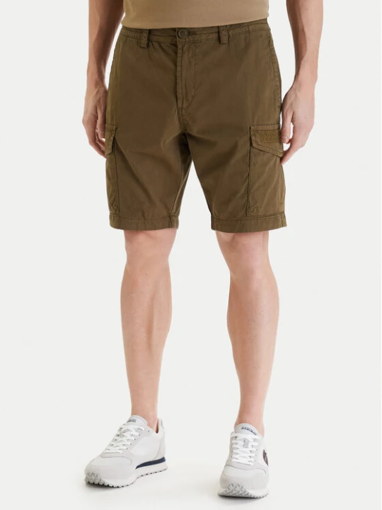 Zdjęcie produktu Napapijri Szorty materiałowe N-Deline NP0A4HOT Khaki Regular Fit