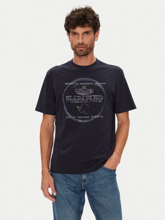 Zdjęcie produktu Napapijri T-Shirt S-Bald NP0A88SF Granatowy Regular Fit