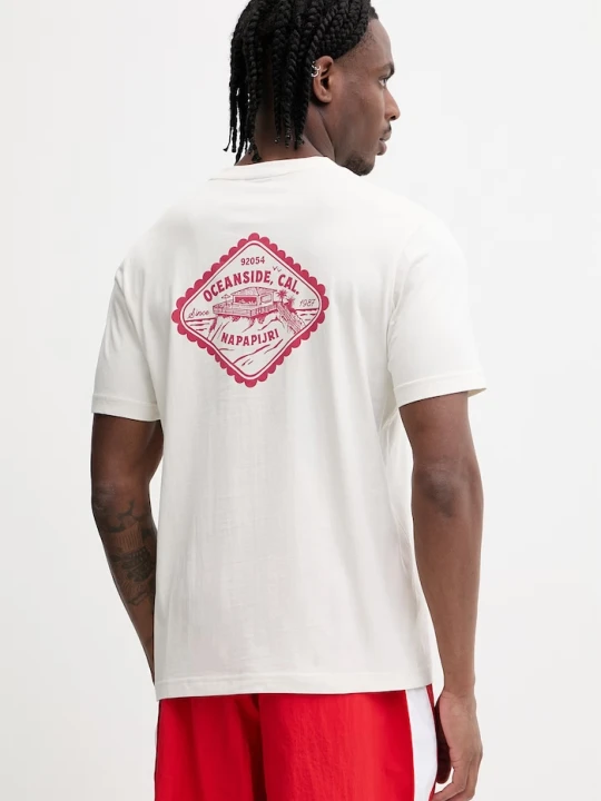 Zdjęcie produktu Napapijri t-shirt bawełniany FLINT beżowy