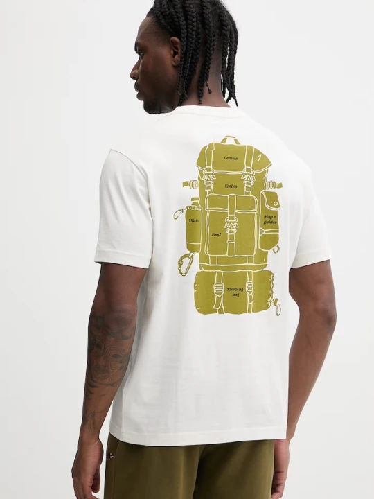 Zdjęcie produktu Napapijri t-shirt bawełniany FLINT beżowy