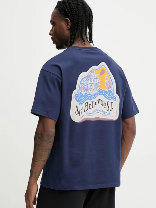 Zdjęcie produktu Napapijri t-shirt bawełniany FLUORITE granatowy