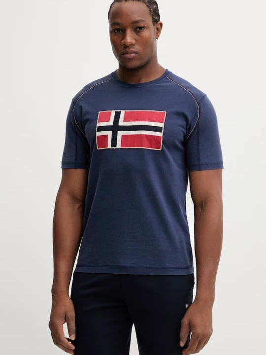 Zdjęcie produktu Napapijri t-shirt bawełniany REFLECT granatowy