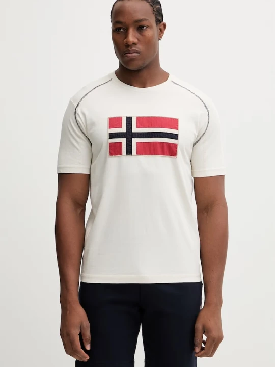 Zdjęcie produktu Napapijri t-shirt bawełniany REFLECT beżowy