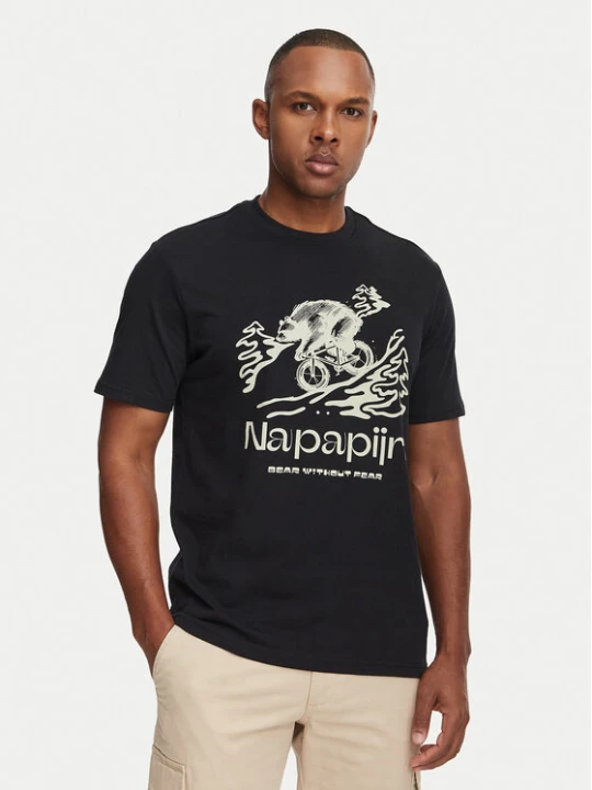 Zdjęcie produktu Napapijri T-Shirt Cabin NP0A8B3F Czarny Relaxed Fit