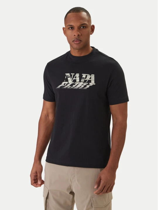 Zdjęcie produktu Napapijri T-Shirt Lodestar NP0A4FGY Czarny Regular Fit