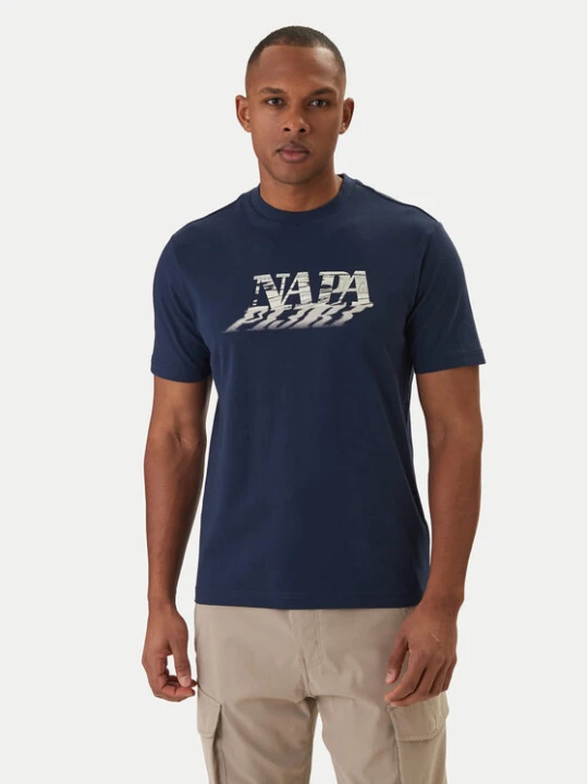 Zdjęcie produktu Napapijri T-Shirt Lodestar NP0A4FGY Granatowy Regular Fit
