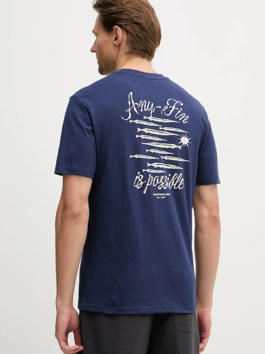 Zdjęcie produktu Napapijri T-shirt męski bawełniany S-ELIOR granatowy