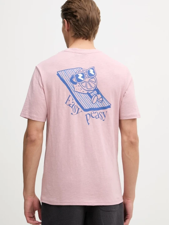 Zdjęcie produktu Napapijri T-shirt męski bawełniany S-ELIOR różowy