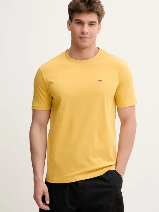 Zdjęcie produktu Napapijri T-shirt męski bawełniany SALIS żółty