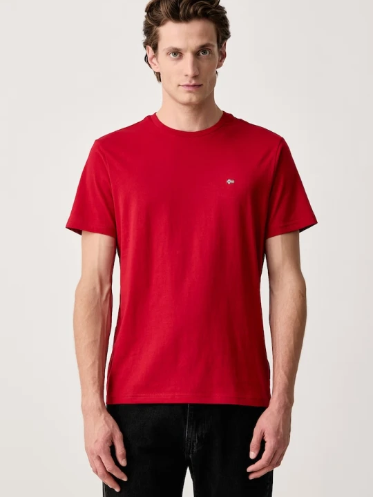 Zdjęcie produktu Napapijri T-shirt męski bawełniany Salis czerwony